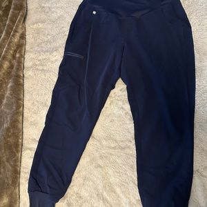 Maternity jogger scrub pants. Navy blue